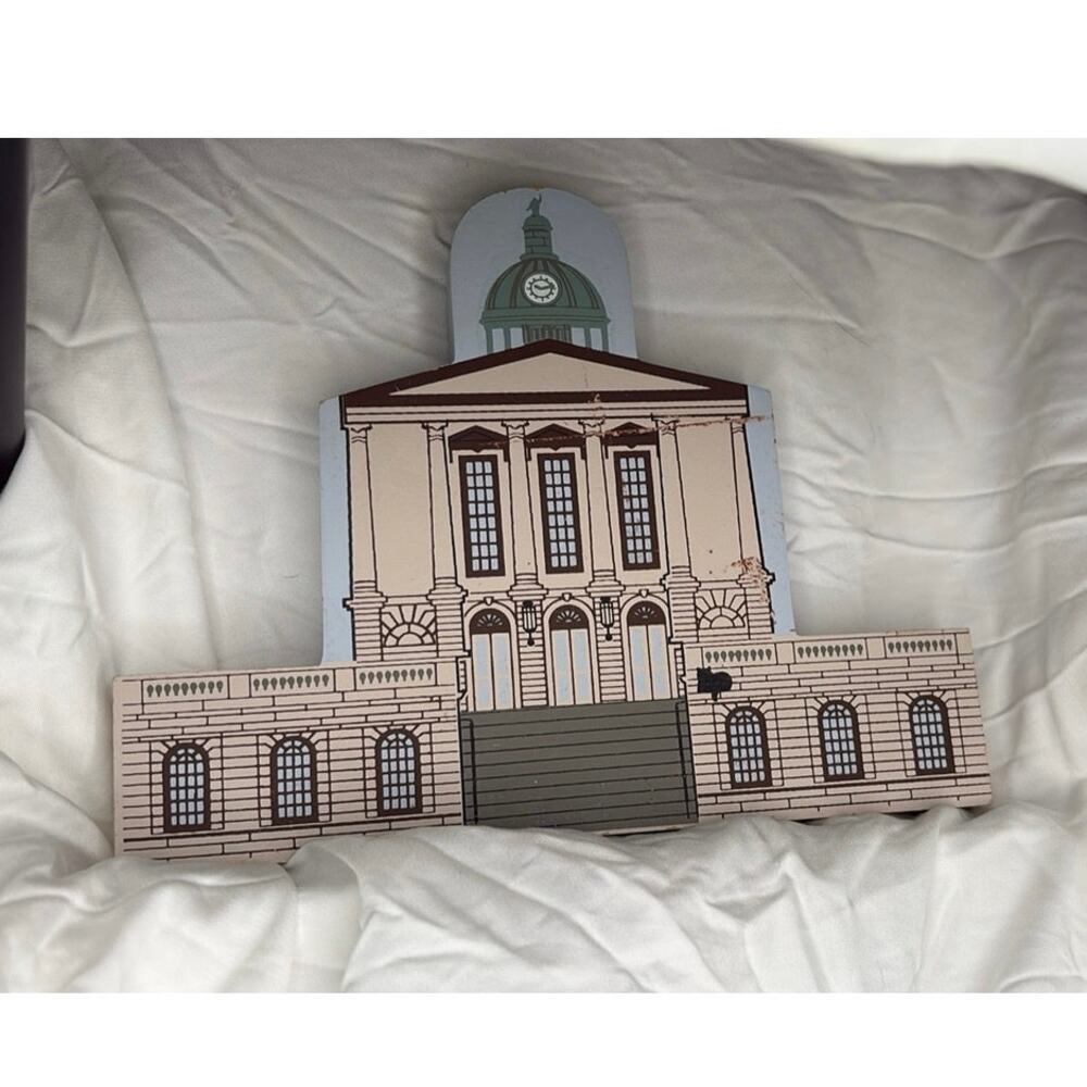 Vintage Lancaster County Courthouse The Cat's Meow Wooden Collectible